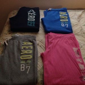 4 pair of sweatpants