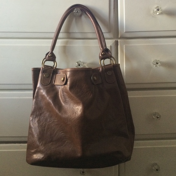 Brown leather bag