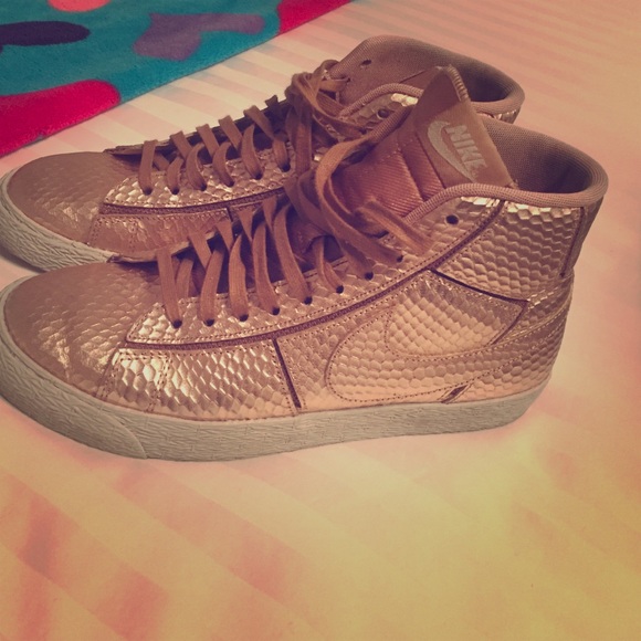 Gold nike boots!