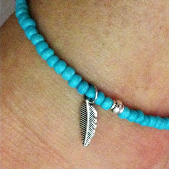 Boho Feather Anklet - Picture 3 of 3