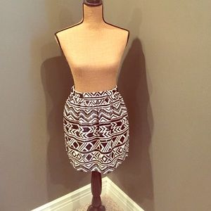 Aztec designed skirt