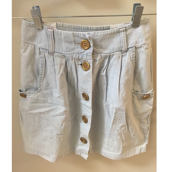 Urban Outfitters Light washed denim mini skirt:)