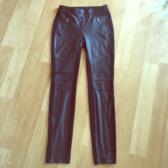 BCBG leather skinny leggins