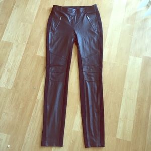 BCBG leather skinny leggins
