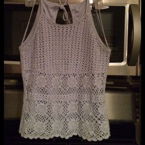 Worn 1x Crochet halter fully lined