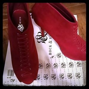 Peep toe ankle boots