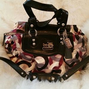 Multi colored coach purse authentic