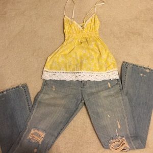 Abercrombie & Fitch Jeans and tank bundle