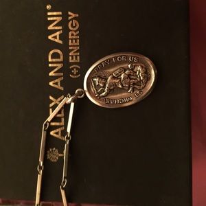 Alex and Ani silver St. Michael necklace