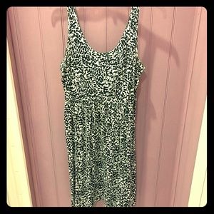 H&M navy blue and white dress