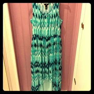 H&M blue and purple high-low dress