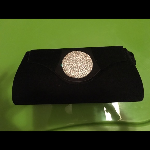 Clutch beautiful black with rhinestones. - Picture 1 of 4
