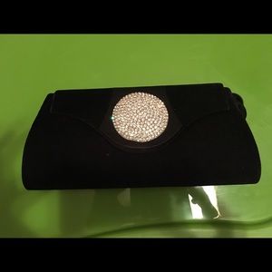Clutch beautiful black with rhinestones.