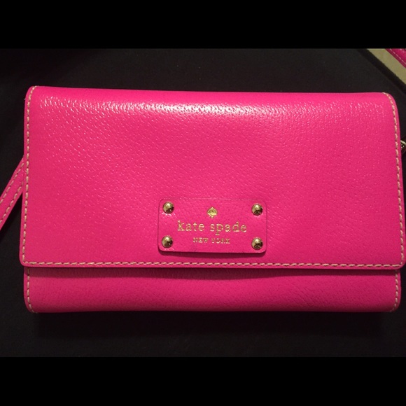 Hot pink Kate Spade crossbody and/or wallet