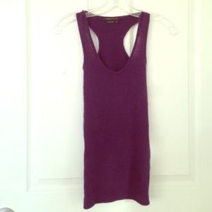 Luxurious purple cashmere BCBG tank top