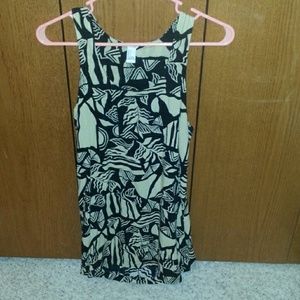 Tan and black tribal print dress!