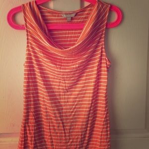Banana Republic orange and stripe top