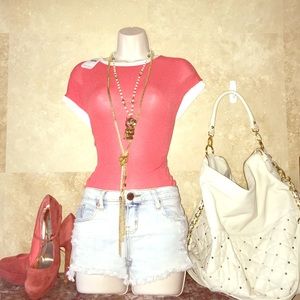 Elegant Coral Blouse