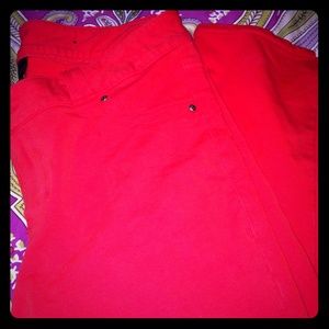 Lane Bryant Red Capris