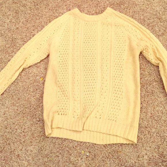 Chunky knit sweater.