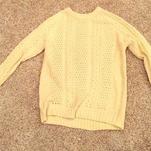 Chunky knit sweater.