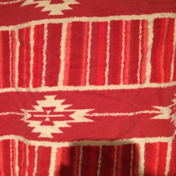Forever 21. Lightly worn shirt. Red tribal print. - Picture 2 of 3