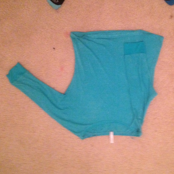 Tiel blue and silver stripped blouse