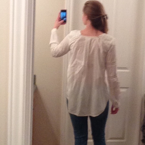 Free people light airy white shirt - Picture 2 of 4