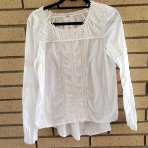 Free people light airy white shirt