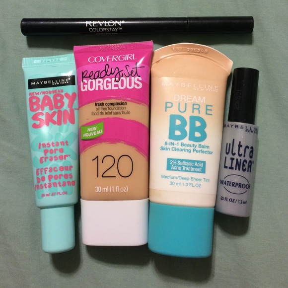 Maybelline, cover girl, and revlon makeup bundle