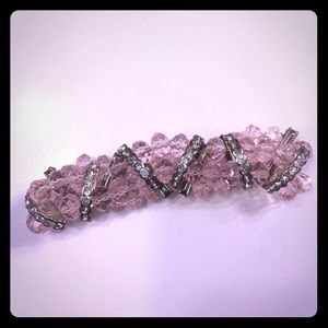 Pink and silver bracelet