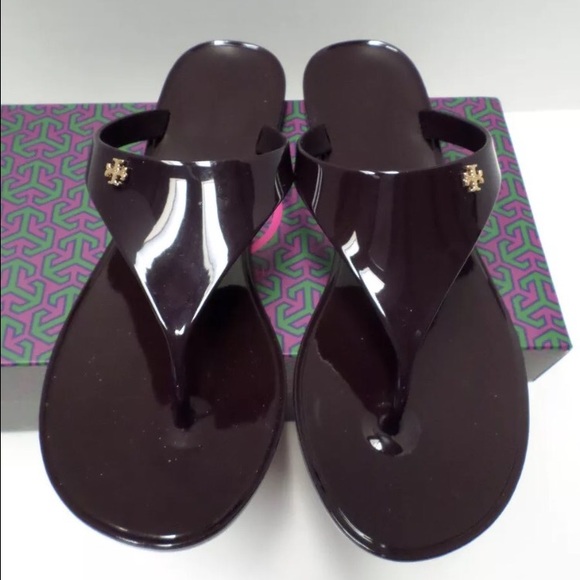 Size 10 Tory Burch Speer Jelly Logo Sandals