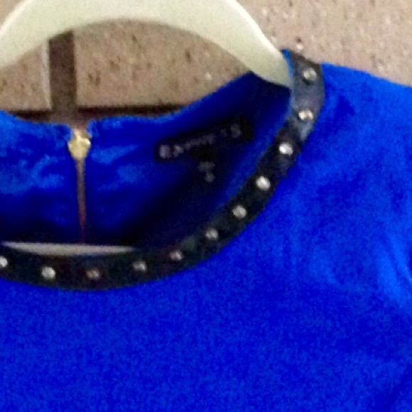 Express peplum blue top - Picture 3 of 3
