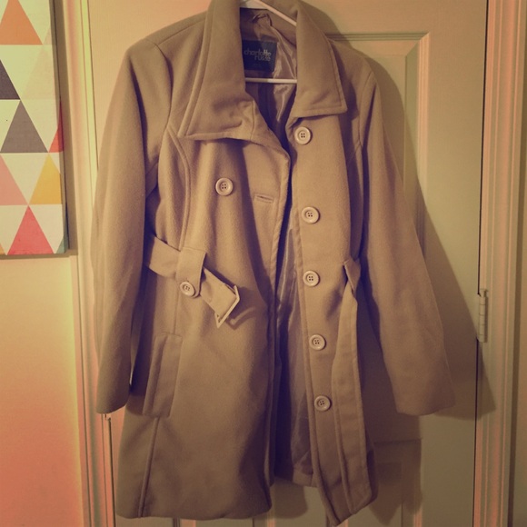 Beige peacoat from Charlotte Russe NWOT.