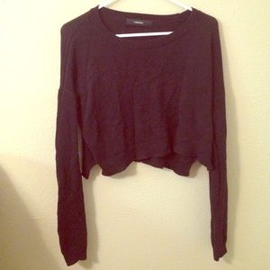 Black cropped sweater