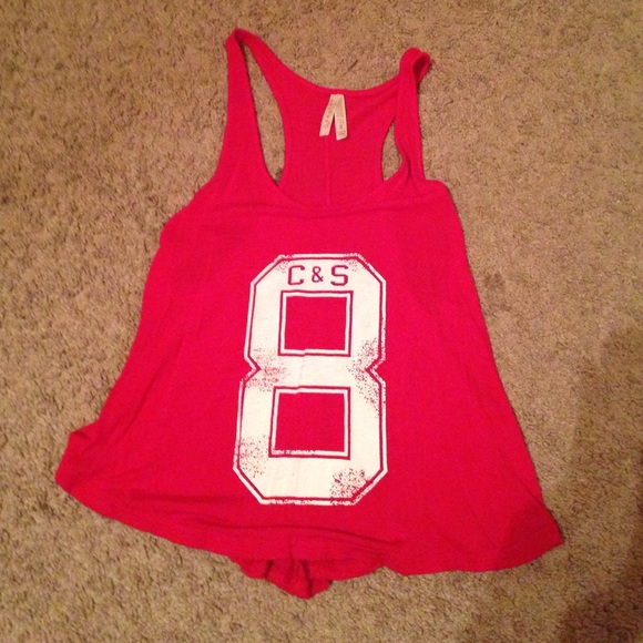 Red crop top. Bought last summer