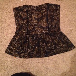 Black and gold top