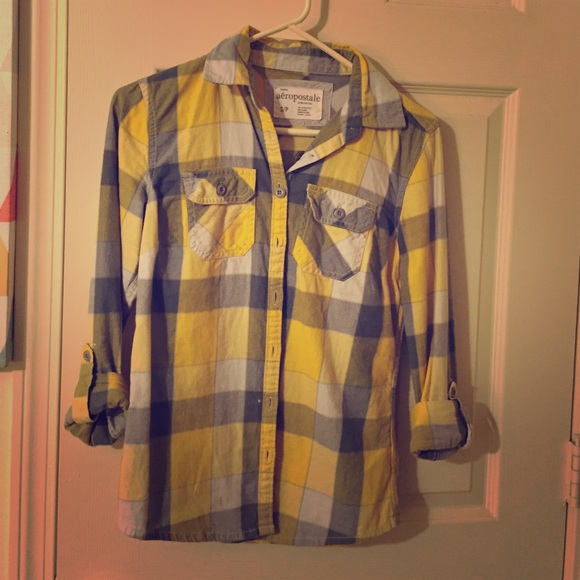 Yellow plaid Aeropostale shirt