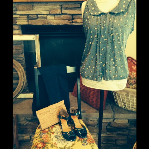 "Peter Pan" Collar, Bluebird Blouse. NWOT⭐️💲1⃣5⃣