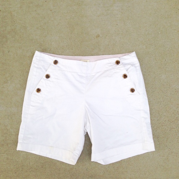 J.crew high waisted white shorts - Picture 1 of 2