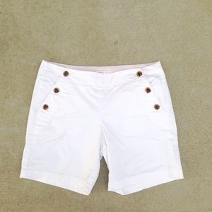 J.crew high waisted white shorts