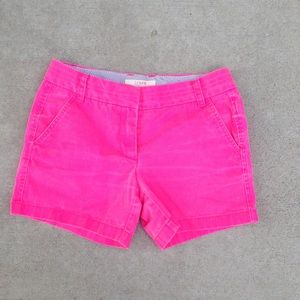J. Crew neon pink shorts chino 5 inch