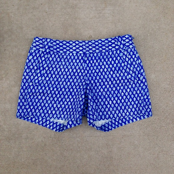 J. Crew blue patterned shorts - Picture 1 of 2