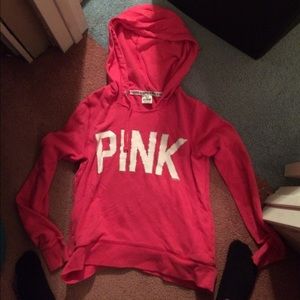 PINK, pink hoodie