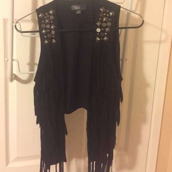 Vintage fringe vest
