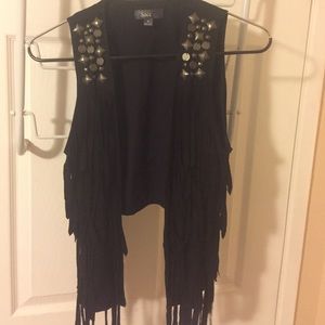 Vintage fringe vest