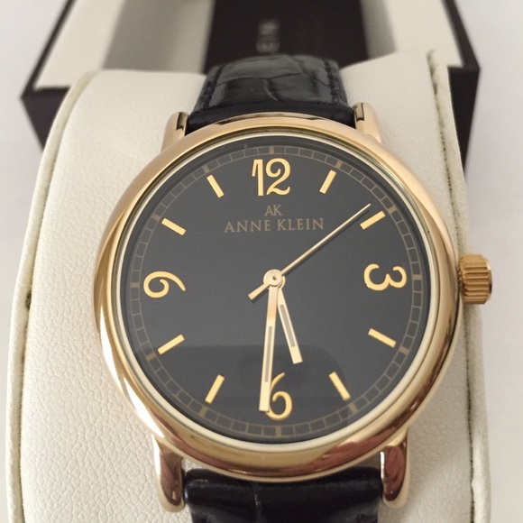 Anne Klein Accessories - Anne Klein Black Croco leather watch🔴LAST CHANCE