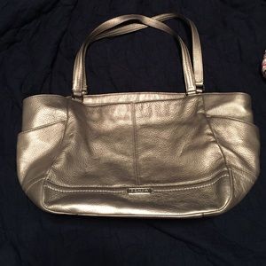 Coach champagne shoulder tote bag