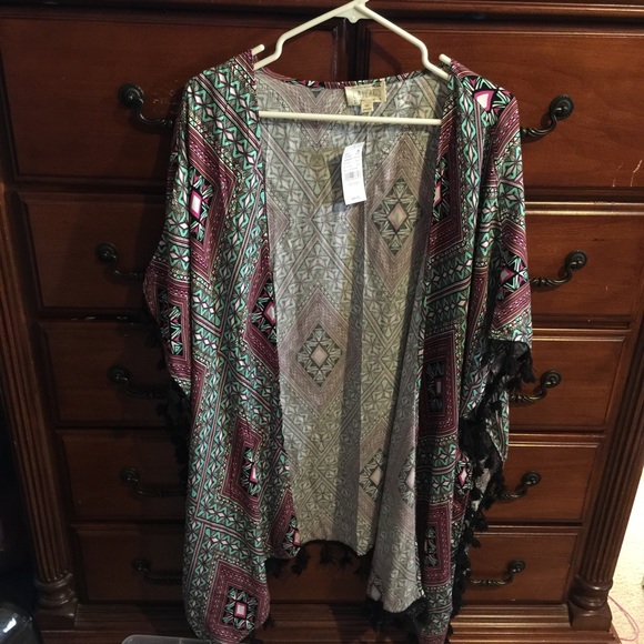Tribal kimono cardigan