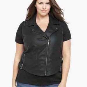 Torrid leather vest